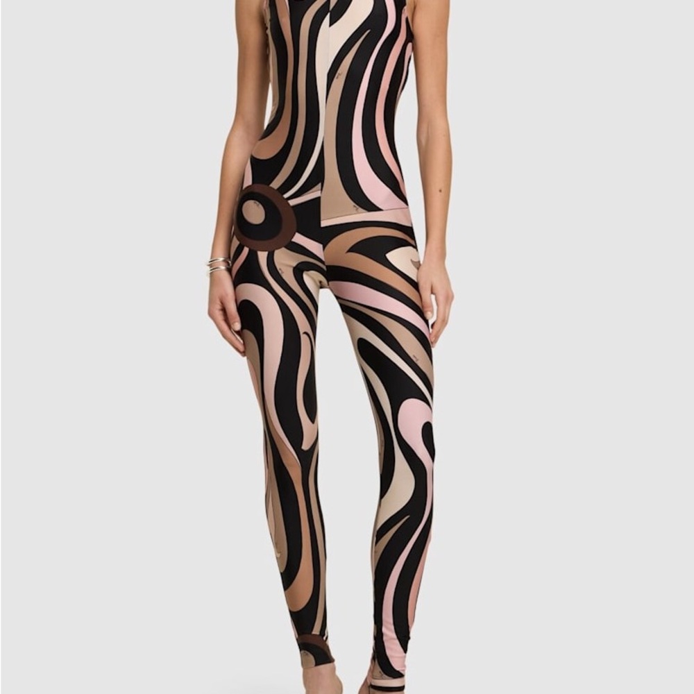 Emilio PUCCI Printed Lycra Jumpsuit size Large